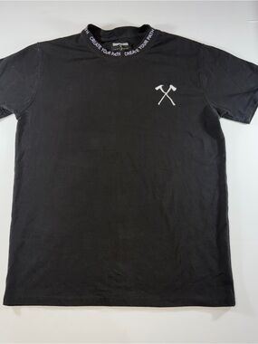 Choppin Trees Black "Create Your Path" Graphic Collar Tee Size L